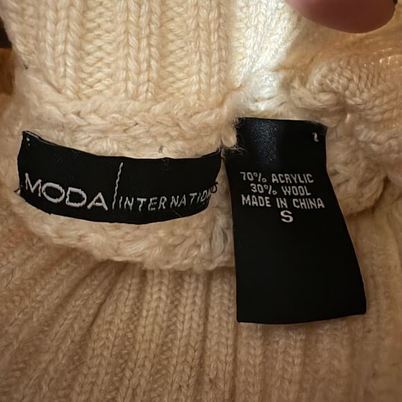 Moda INternational Chain Accent Sweater Dress Sheath Long Sleeve Tan - S - Picture 12 of 12